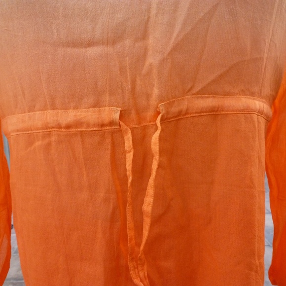 Exotic Tangerine Ruby N Style Bohemian Blouse - Picture 6 of 7